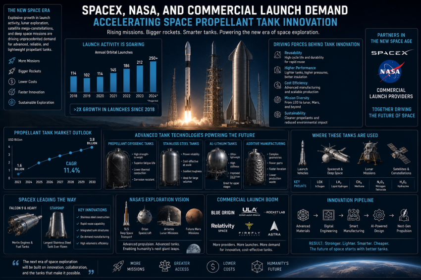 SpaceX, NASA, and Commercial Launch Demand Accelerating Space Propellant Tank Innovation