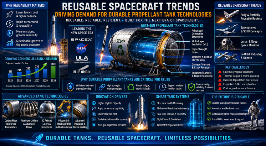 Reusable Spacecraft Trends Driving Demand for Durable Propellant Tank Technologies